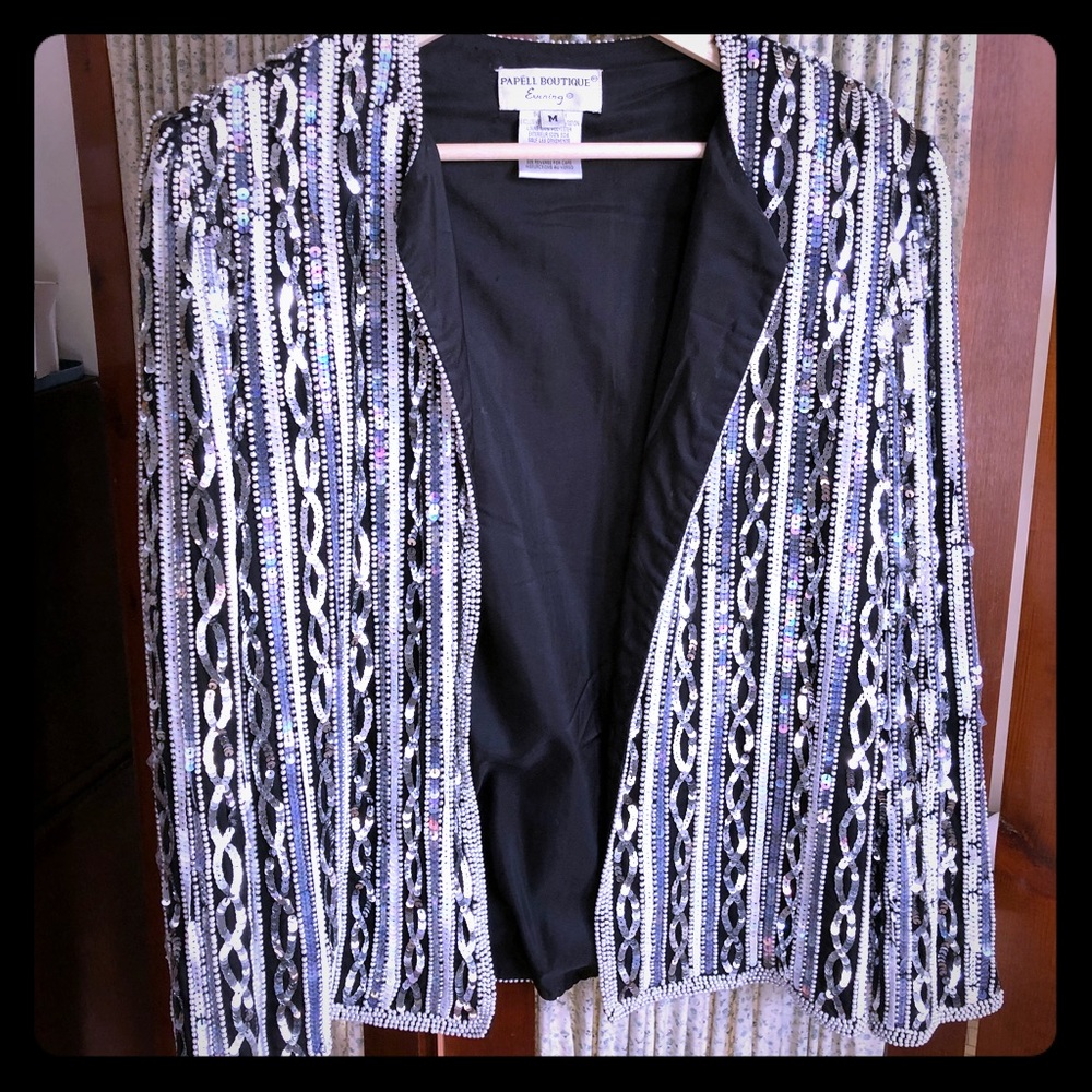 Papell boutique beaded top (VINTAGE)